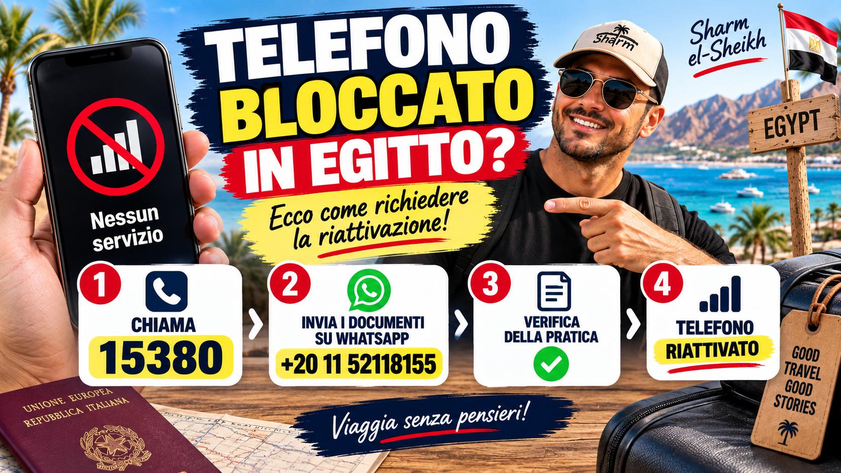 Telefono bloccato in Egitto?