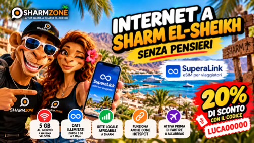 ESIM A SHARM: -20% PER LA COMMUNITY SHARMZONE
